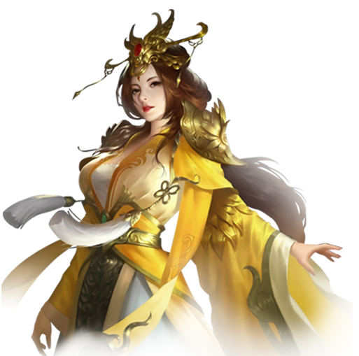 身披金色战甲的三国女将